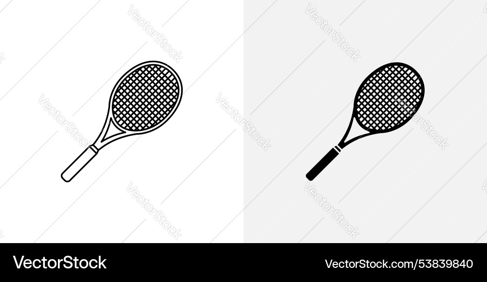 Racket icon set Racket icon set Vector Image