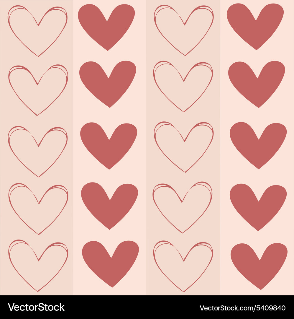 Seamless background texture pattern with hearts Vector Image