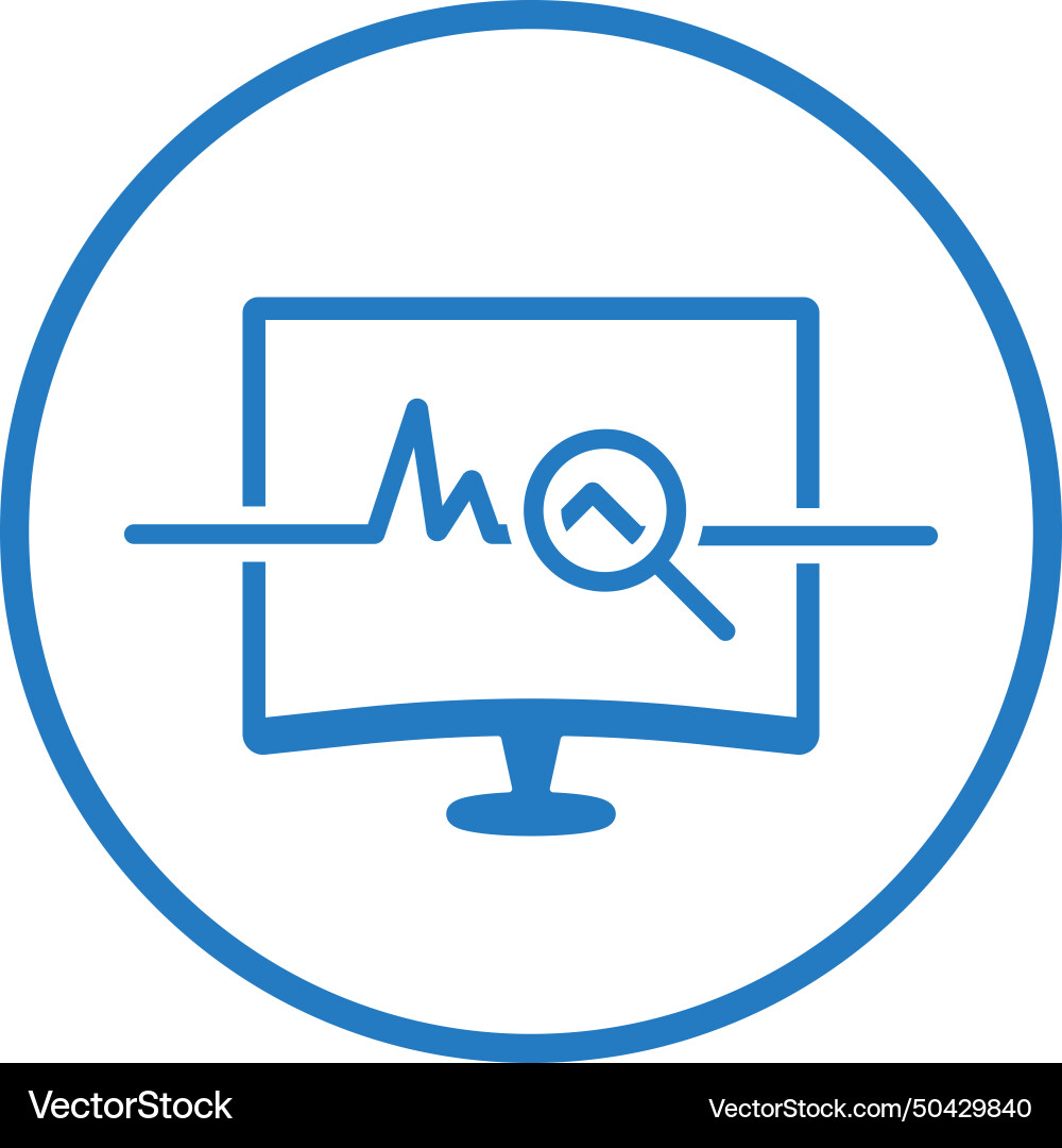 System monitoring performance icon vector image