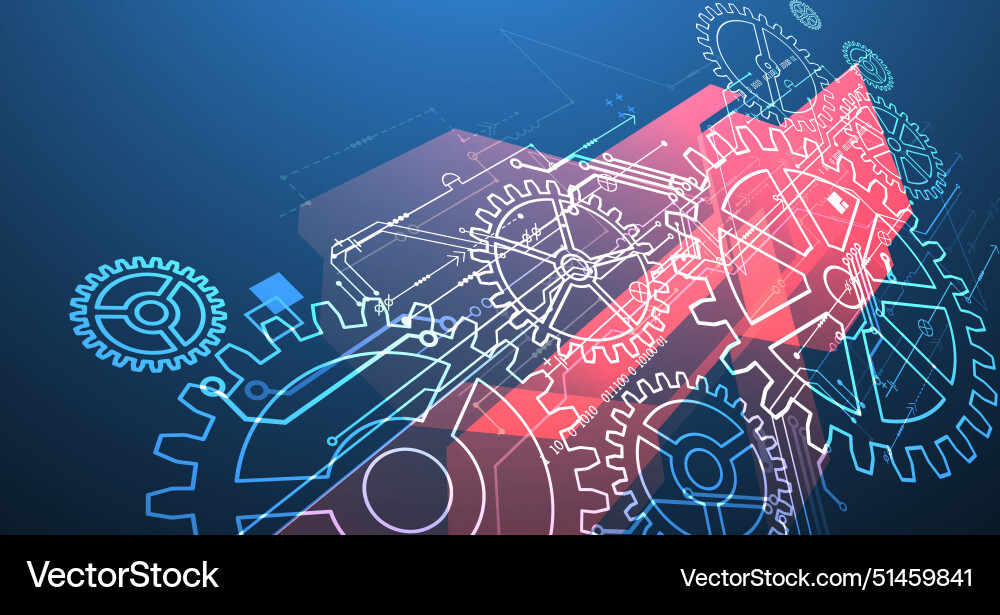 Abstract technological background with glowing Abstract technological background with glowing vector image