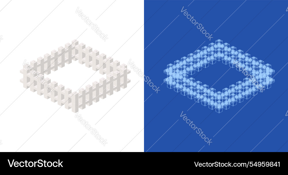 Fence blueprint Projektidee und Umsetzung Fence blueprint Projektidee und Umsetzung vektorbild