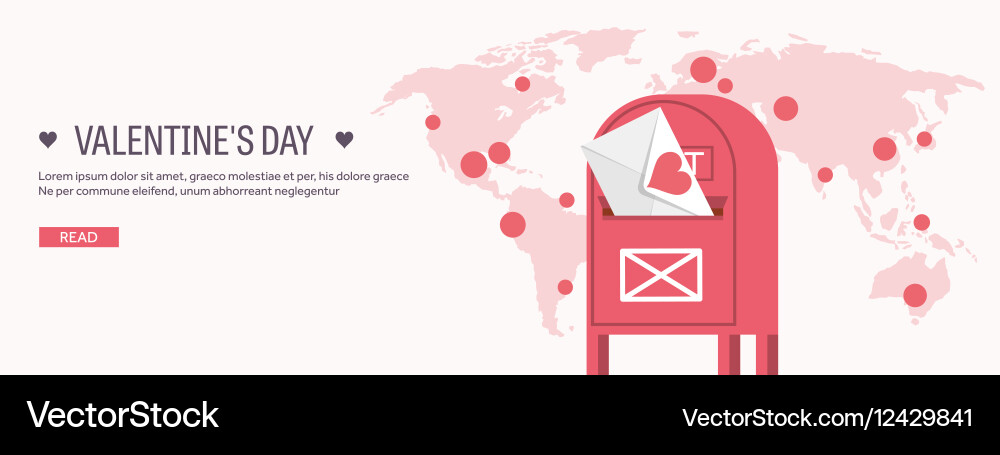 Flat background with envelope Vector Image