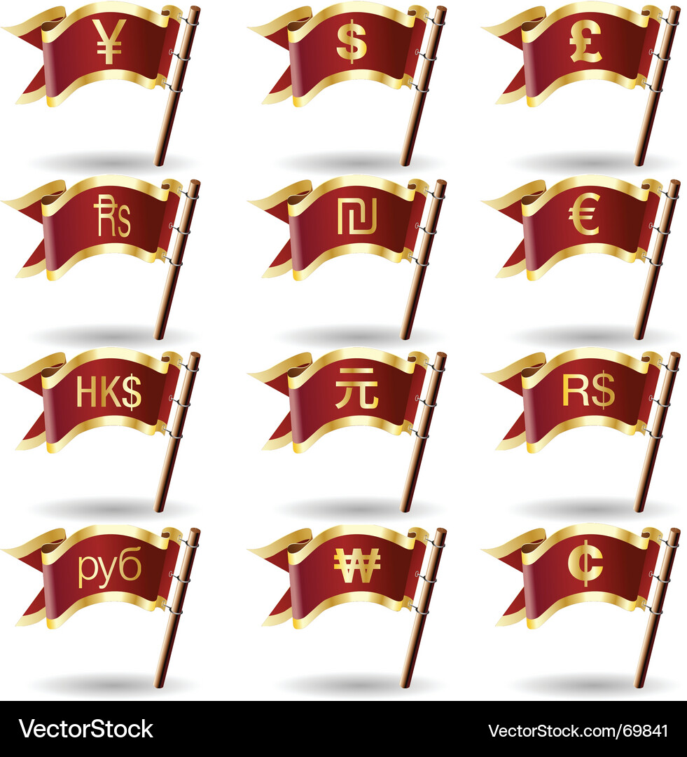 Global Currency Icons Vector Image