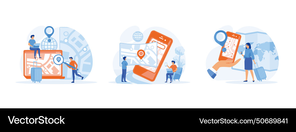 Gps navigation concept navigate mapping vector image
