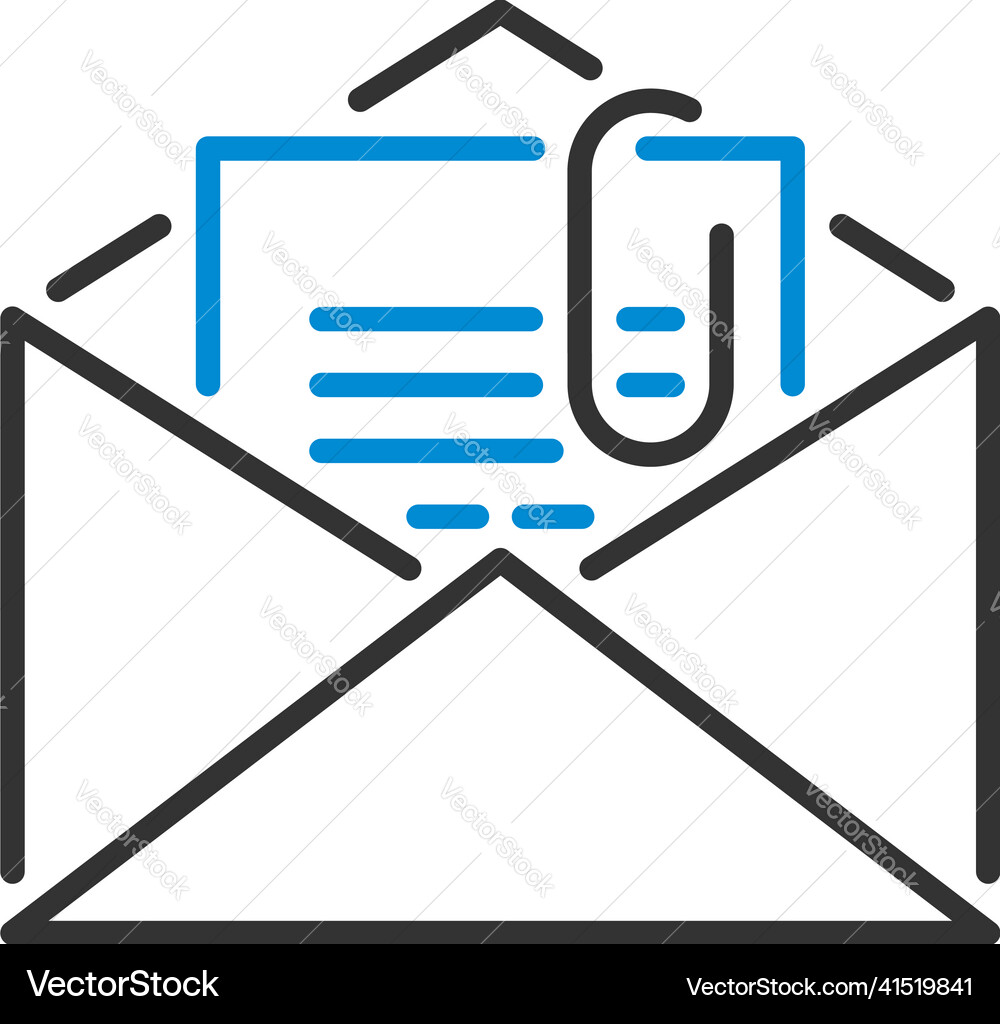 Mail with attachment icon Mail with attachment icon vector image