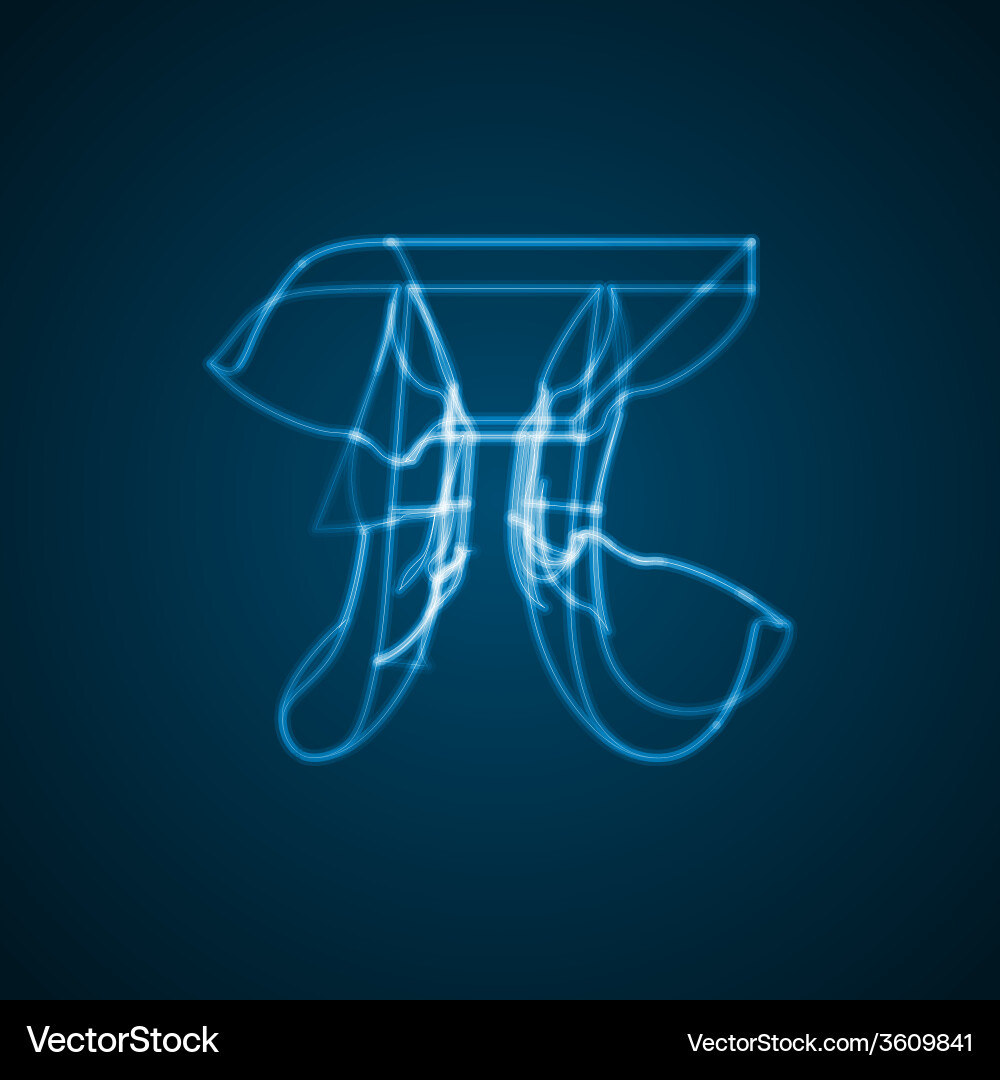 Mathematical constant pi vector image