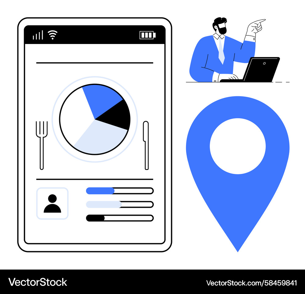 Meal Analytics App Interface Vector Image