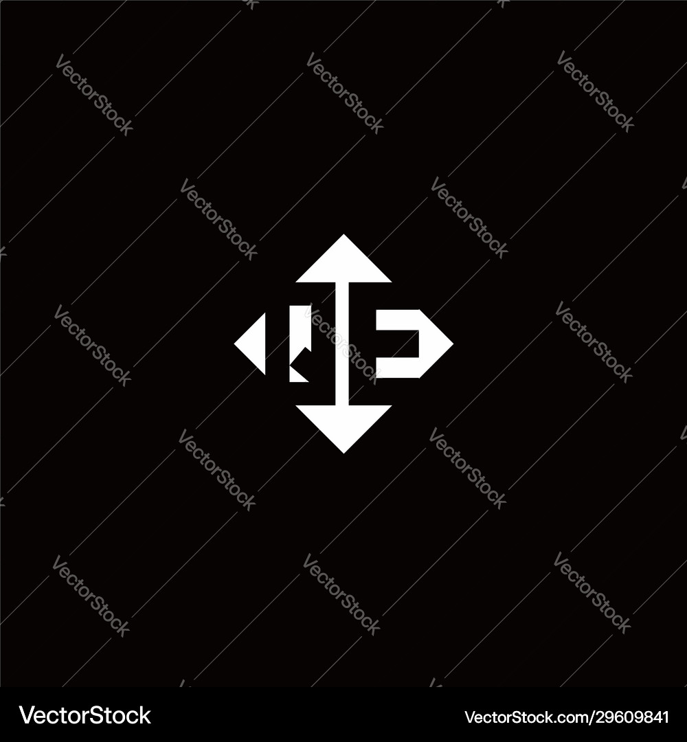 Monogram logo design with diamond square shape – Royalty-Free Vector ...
