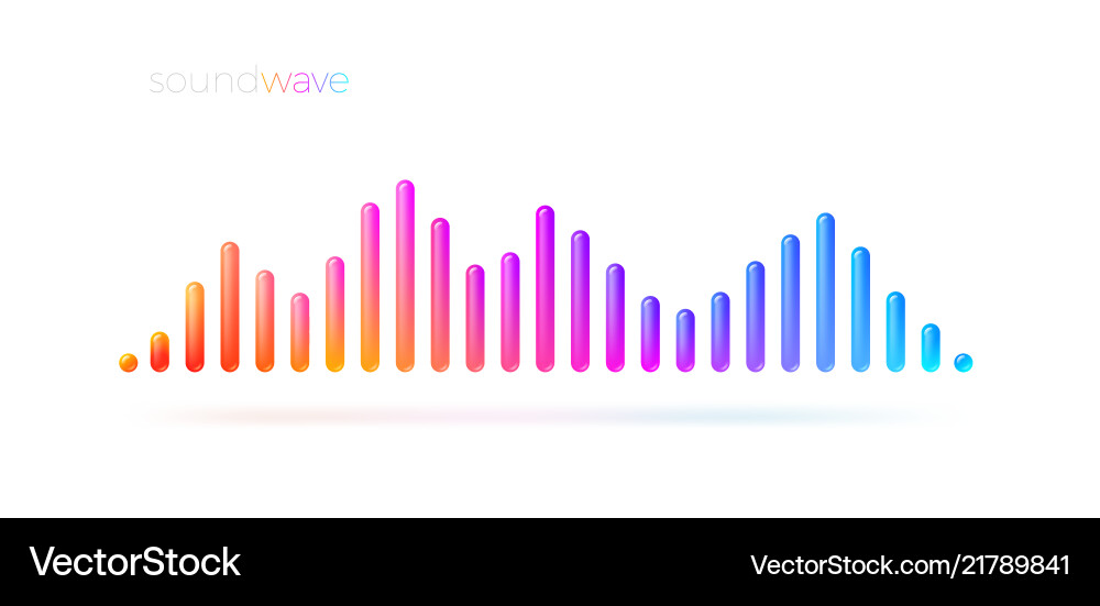 Multicolored sound wave equalizer Multicolored sound wave equalizer vector image