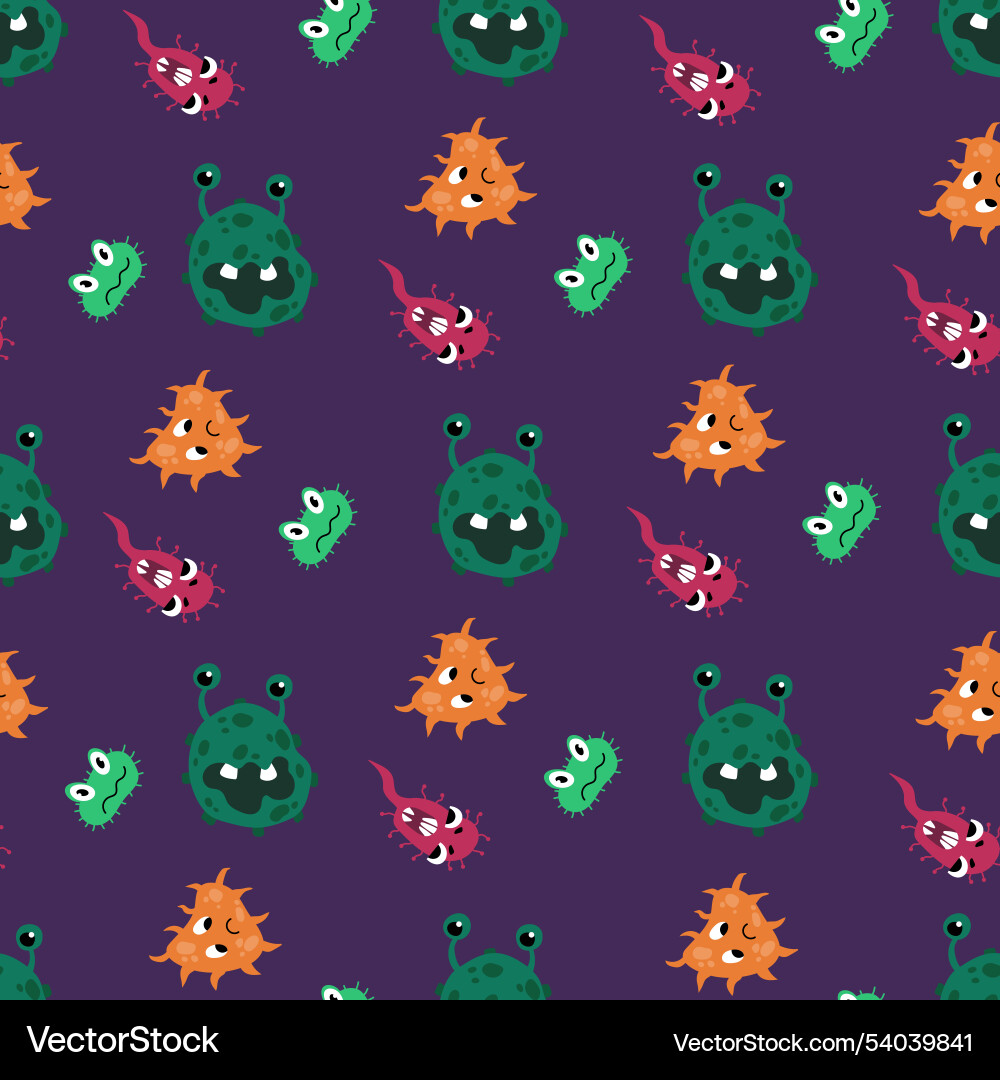 Seamless pattern with bacteria Seamless pattern with bacteria vector image