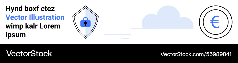 Security shield with lock icon and currency symbol Security shield with lock icon and currency symbol vector image