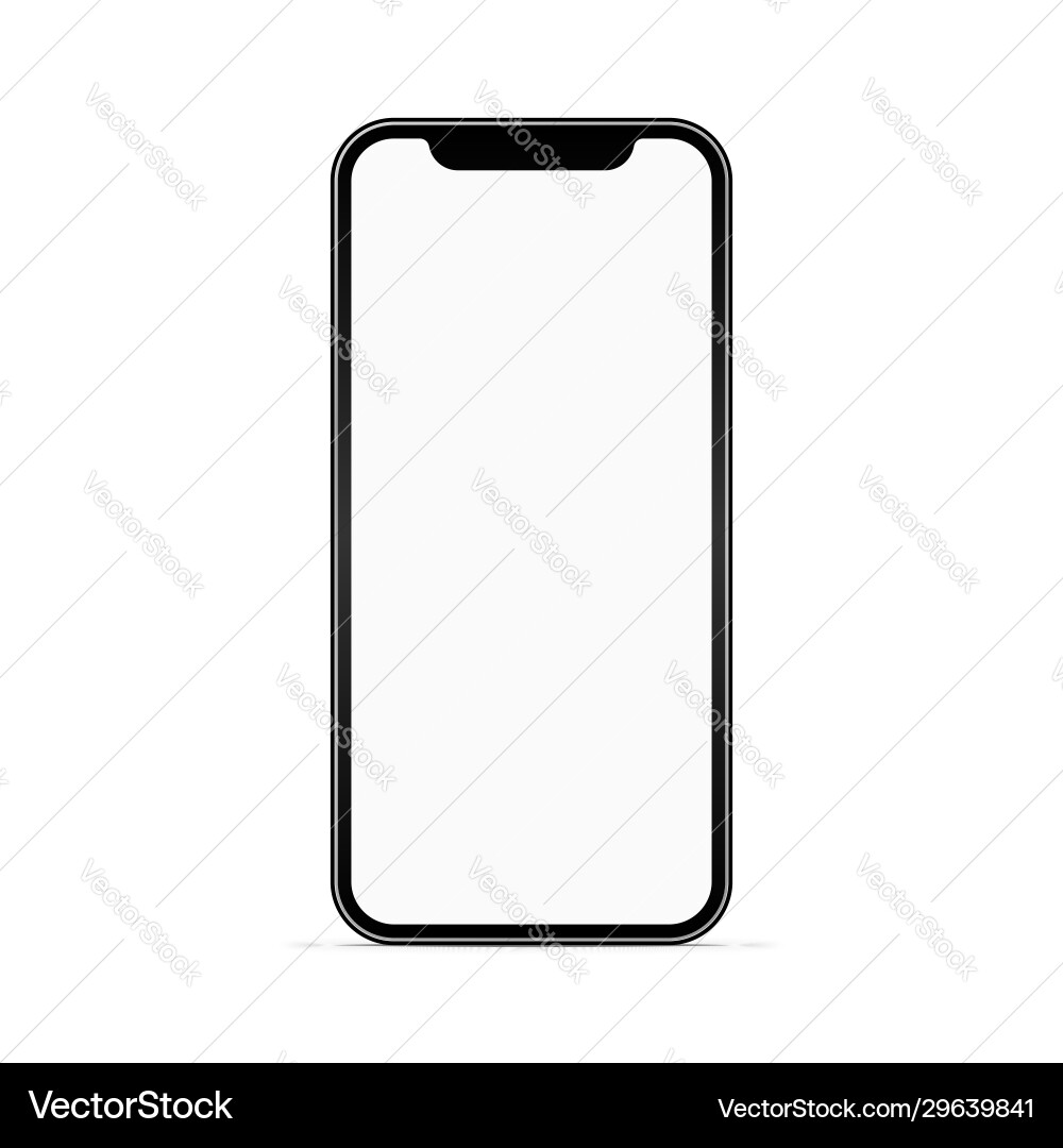 Smartphone-Mockup mit weißem Bildschirm und Schatten Smartphone-Mockup mit weißem Bildschirm und Schatten vektorbild