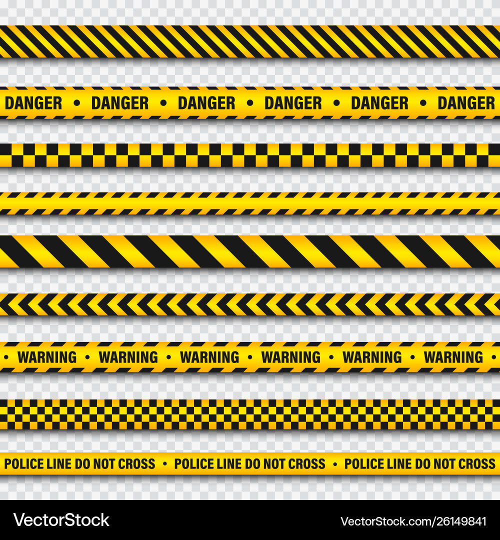 Yellow and black barricade construction tape Yellow and black barricade construction tape vector image