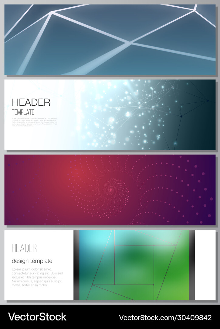 Abstract Header Templates Vector Image