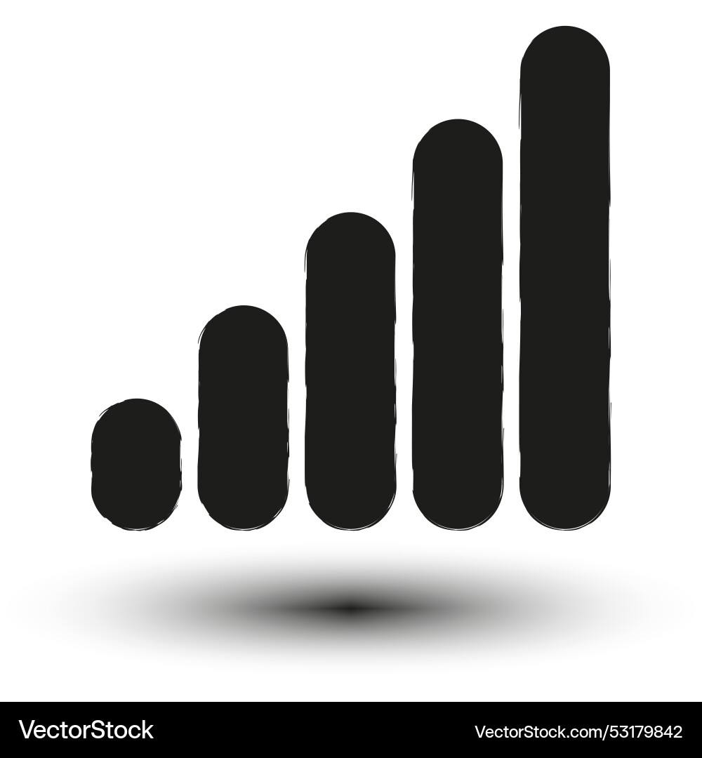 Bar chart graph symbol eps 10 Bar chart graph symbol eps 10 vector image