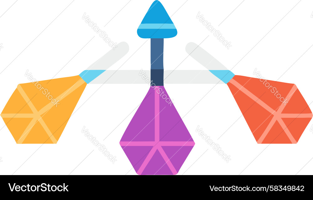 Dynamic Launch Icon - Multiple Paths Vector Image