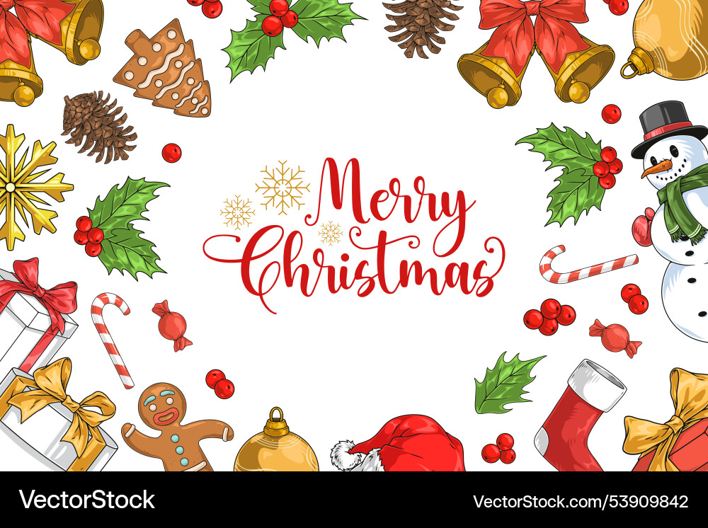 Festive Christmas Flyer Vector Image