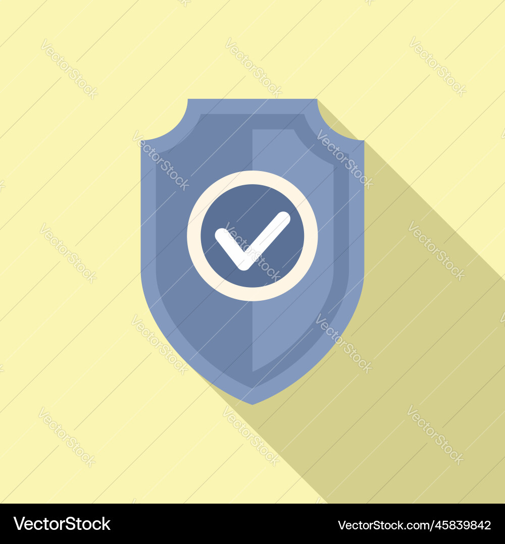 Shield threat icon flat hacker error Shield threat icon flat hacker error vector image
