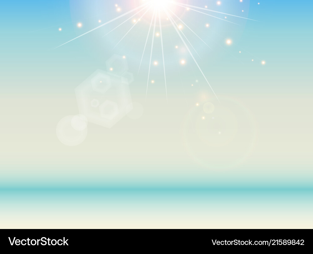 Strand mit blauem Meer und Sonnenlicht Landschaft Strand mit blauem Meer und Sonnenlicht Landschaft vektorbild
