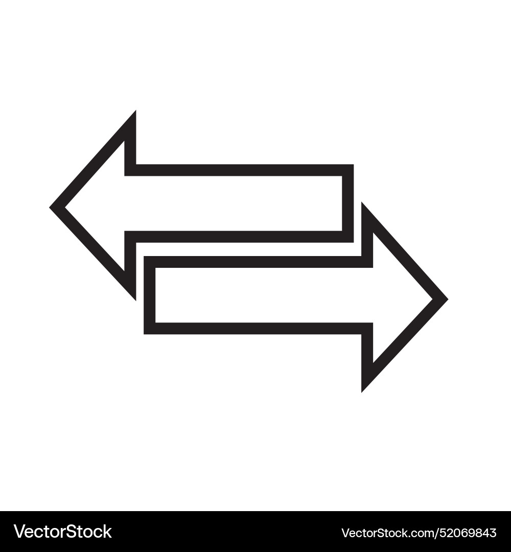 Arrow icon ideal for directional and navigation vector image