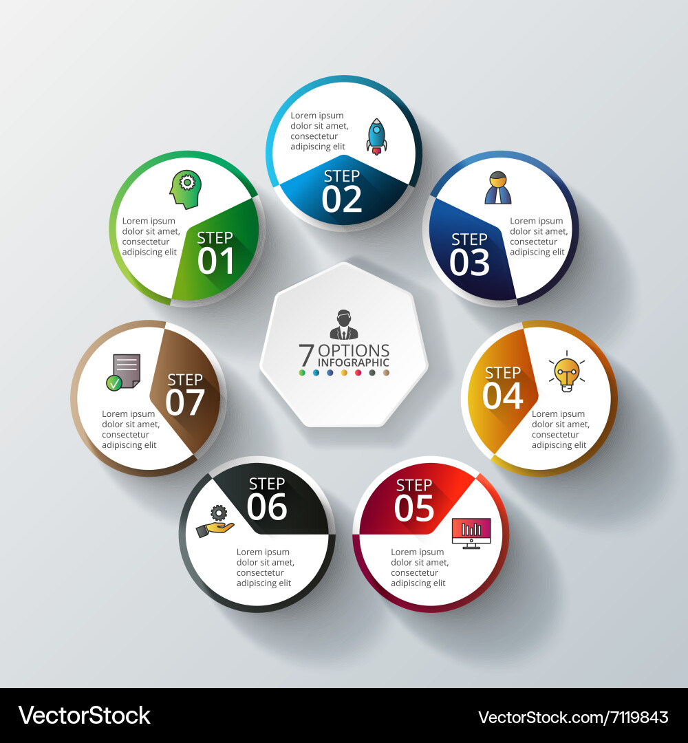 Circular Data Visualization Vector Image