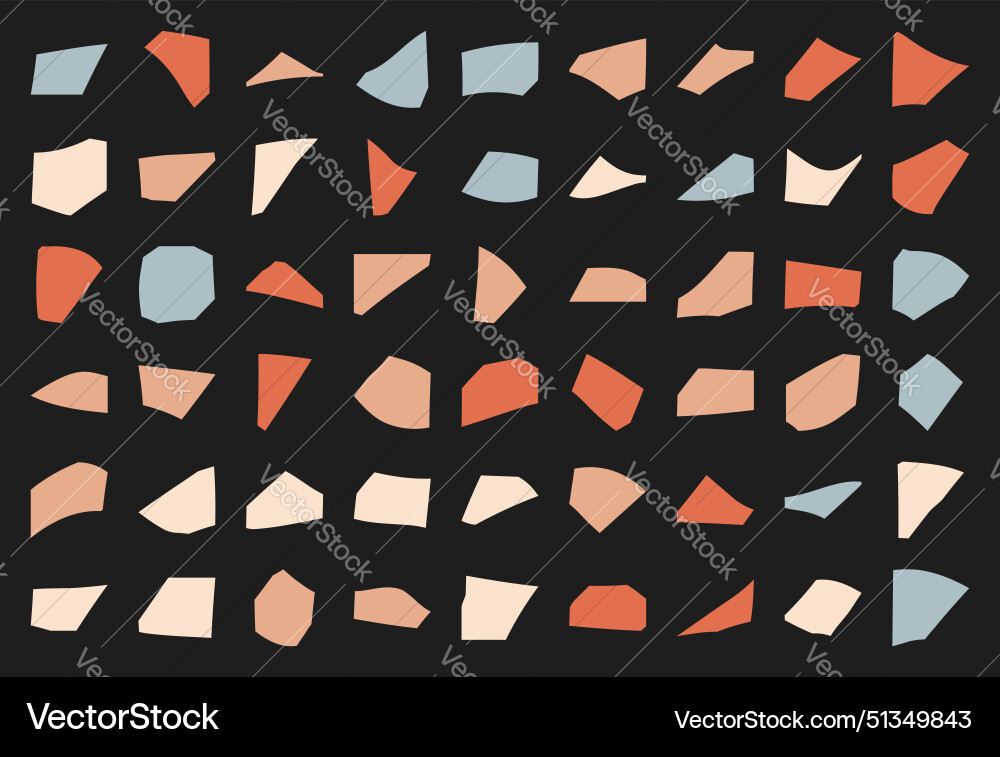 Modern boho irregular mosaic symbol collection Modern boho irregular mosaic symbol collection Vector Image