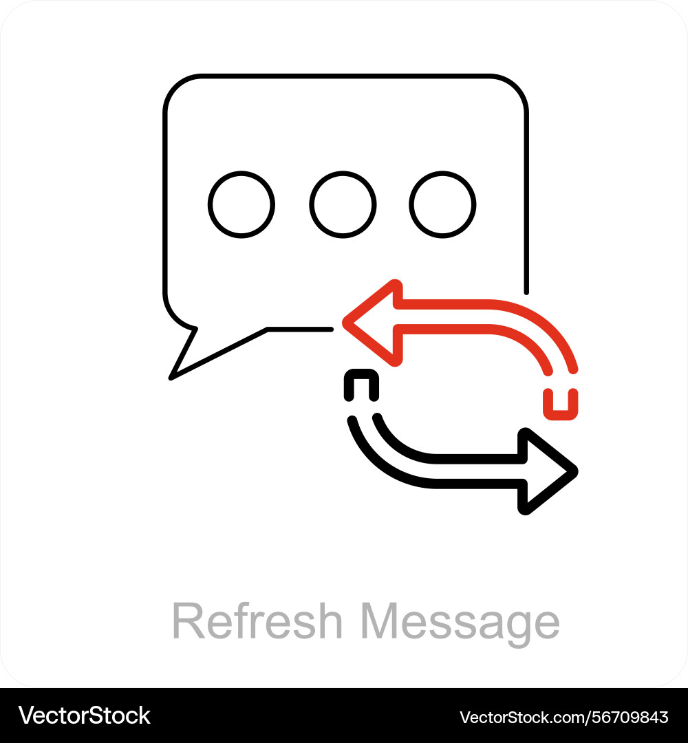 Refresh message icon concept Vector Image