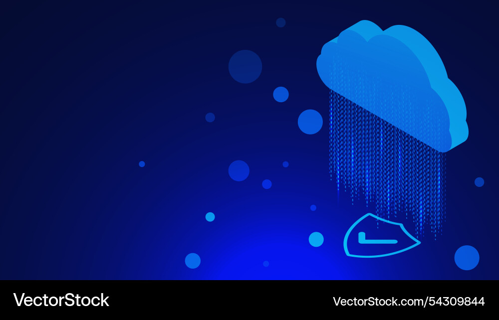 Cloud storage with secure privacy data Cloud storage with secure privacy data vector image