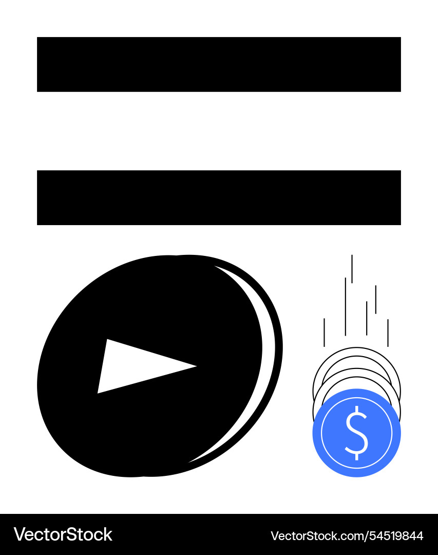 Digital interface with play button Digital interface with play button vector image