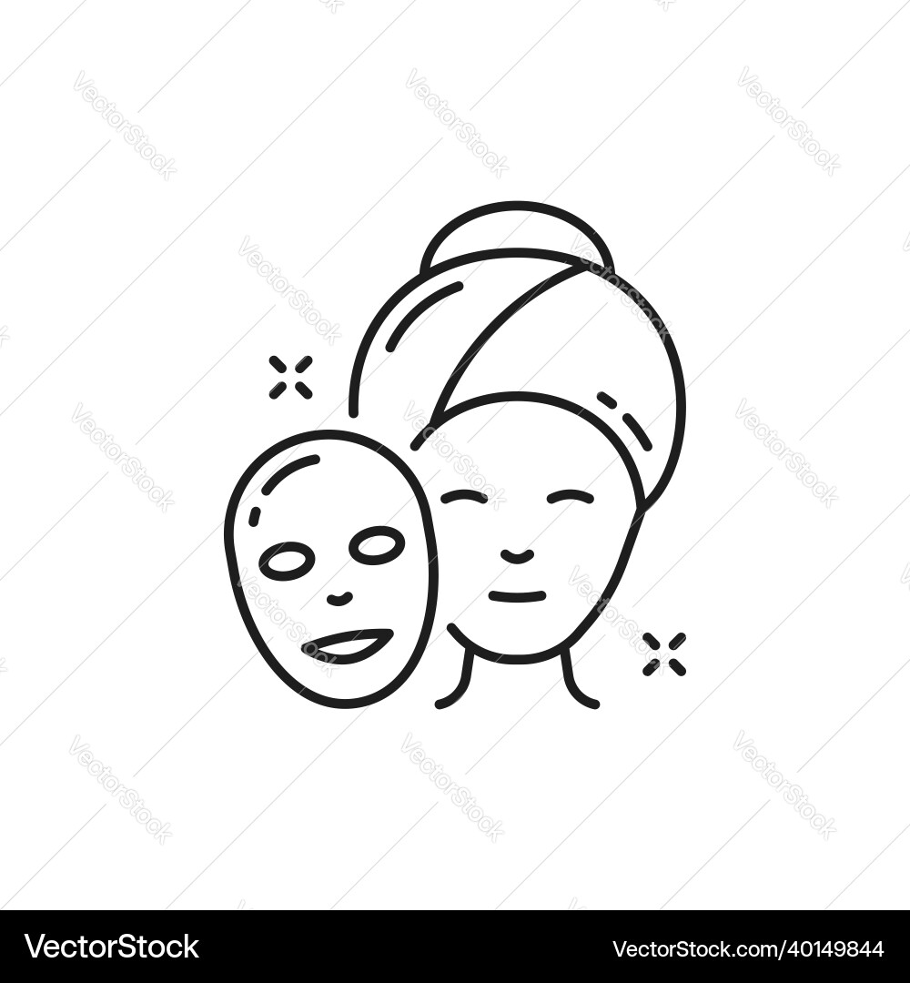 Frau Gesichtsmaske Gesichtsbehandlung und Pflege isoliert Frau Gesichtsmaske Gesichtsbehandlung und Pflege isoliert vektorbild