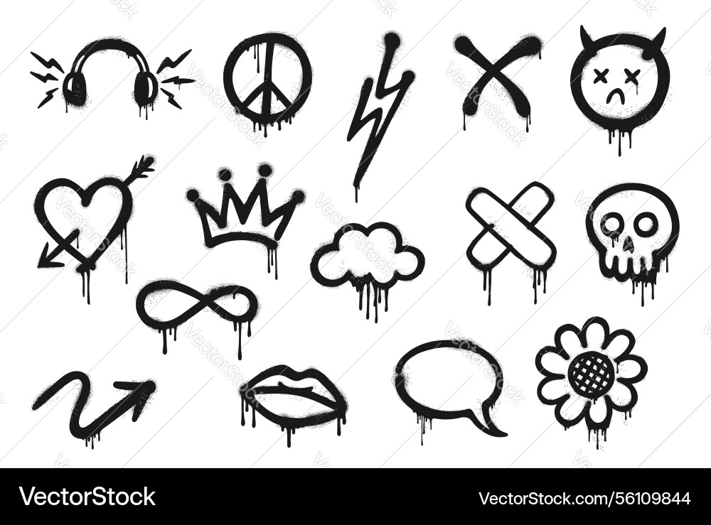 Grunge Street Art Graffiti Vector Image