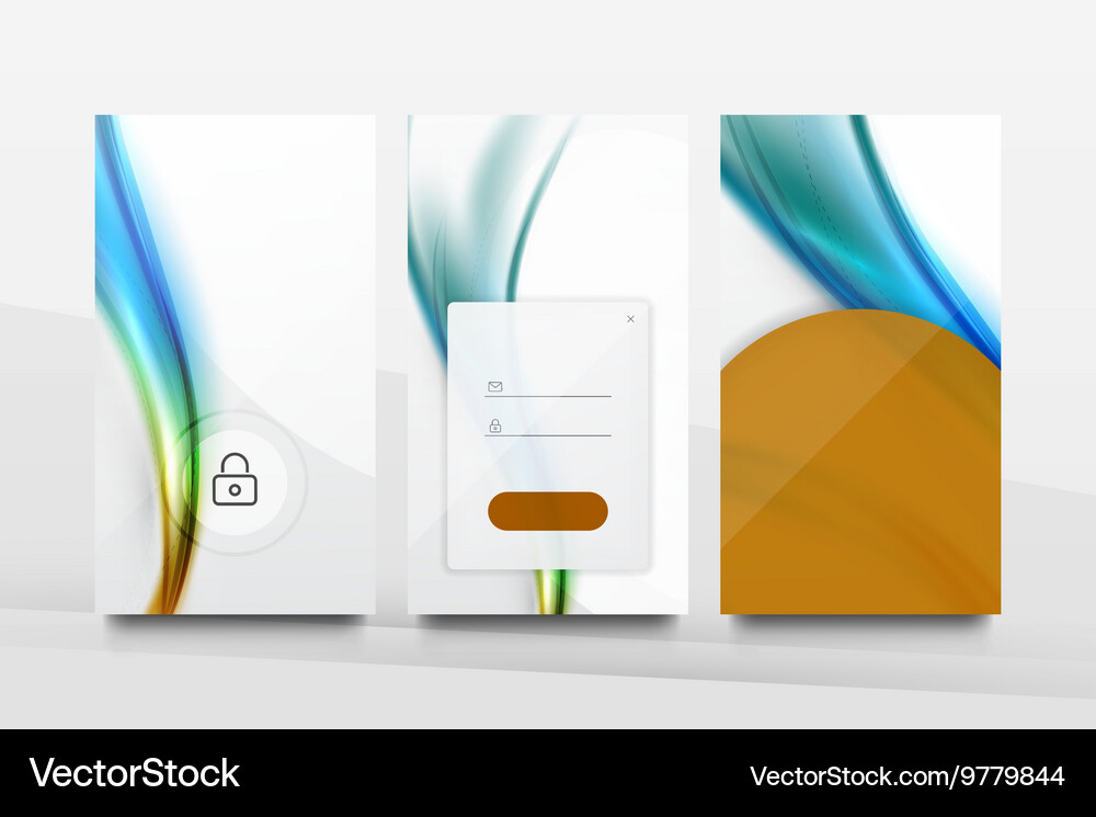 Mobile application interface background design Vector Image