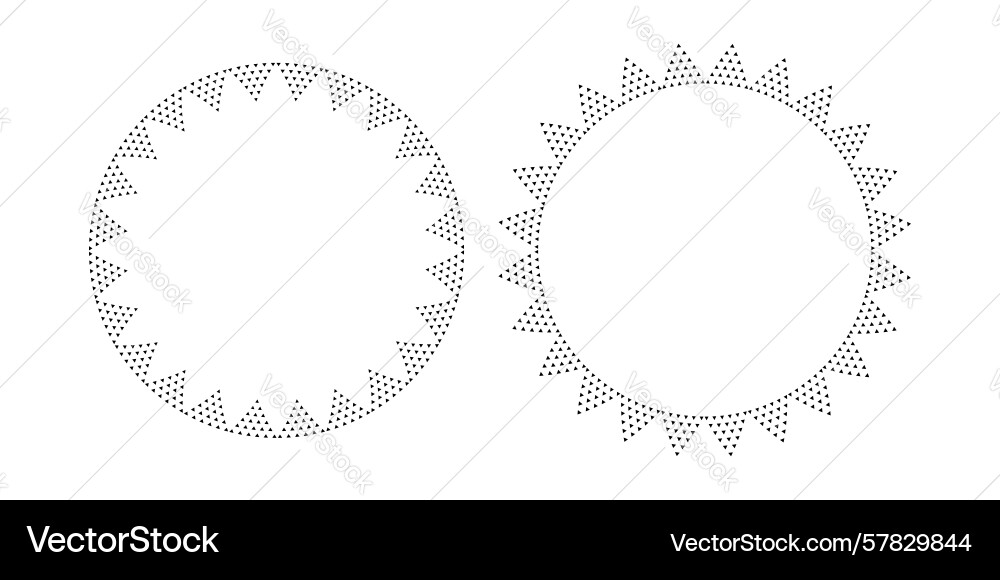 Radial dots patterns for decorative frames Radial dots patterns for decorative frames vector image