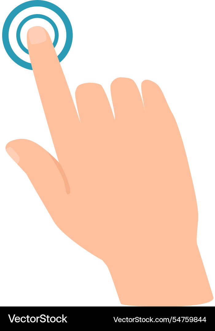 Right hand with index finger extended touching Right hand with index finger extended touching Vector Image