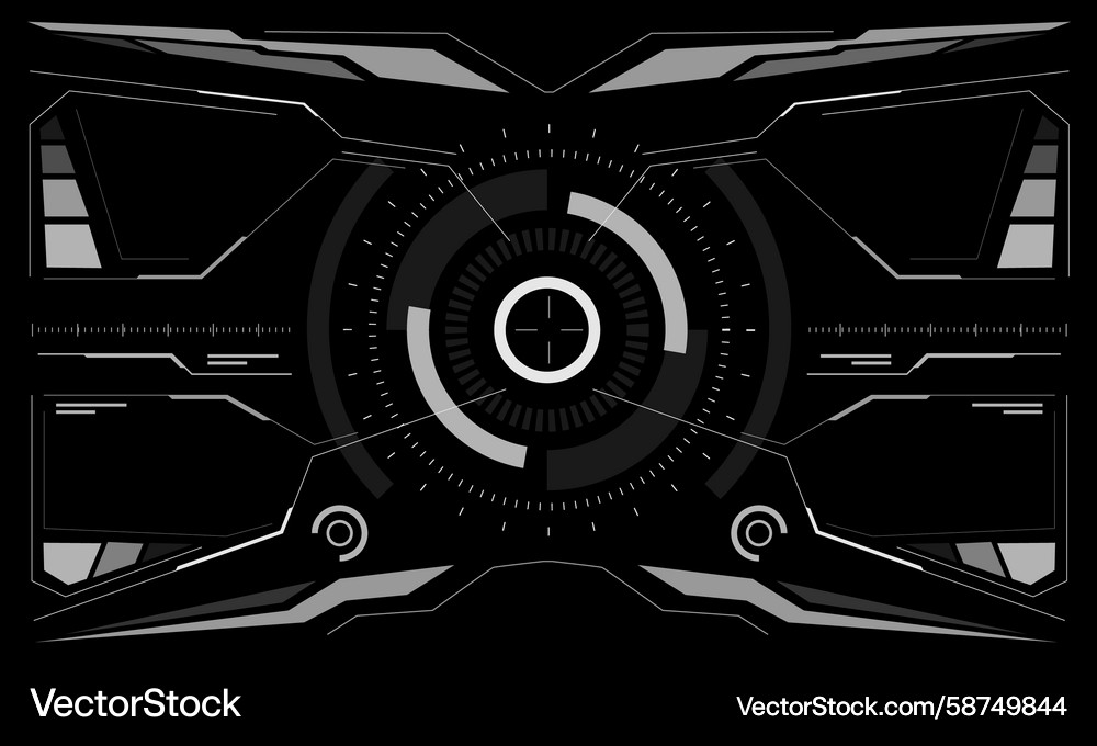 Sci-Fi HUD Interface Screen Vector Image
