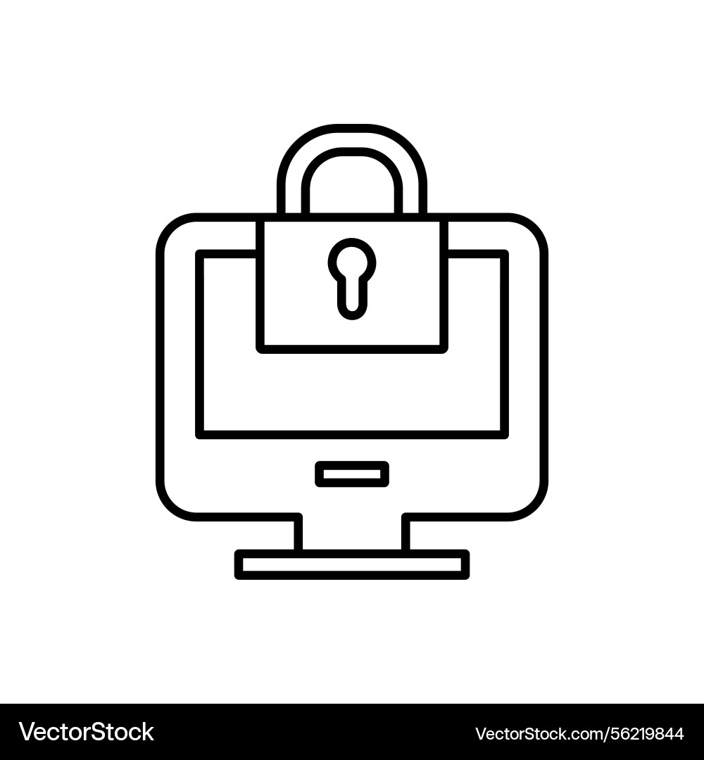Secure connection outline concept icon Vector Image