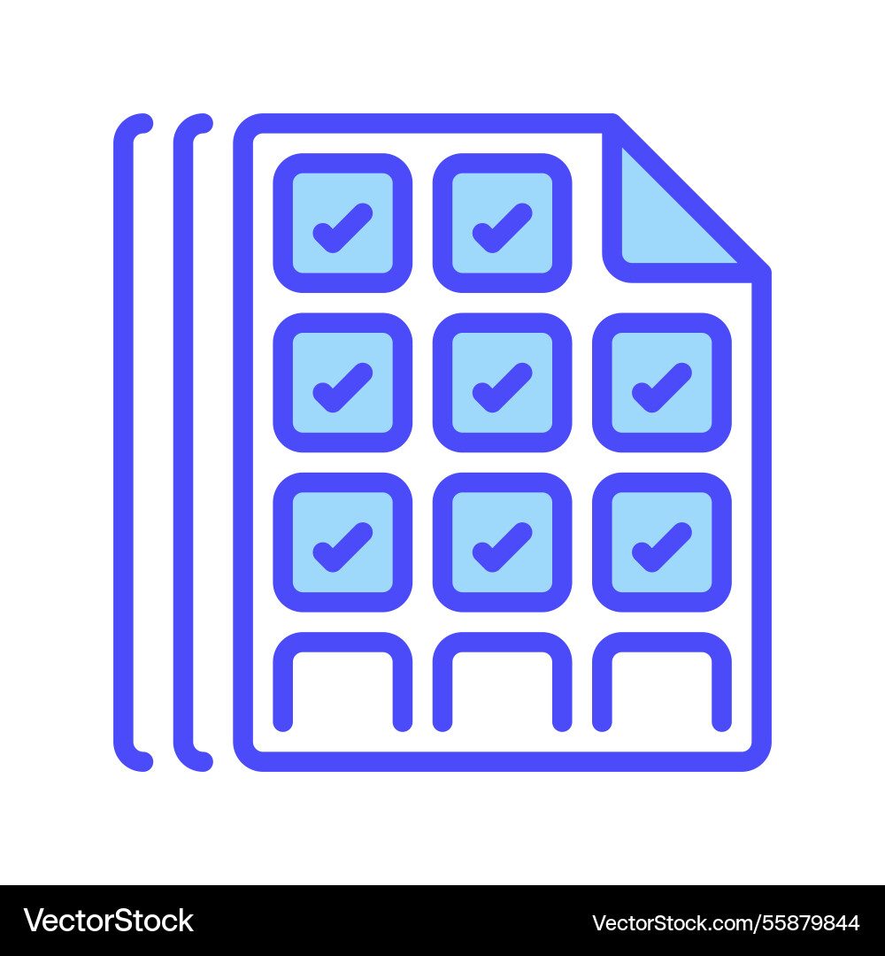 Survey results line icon linear style sign Vector Image