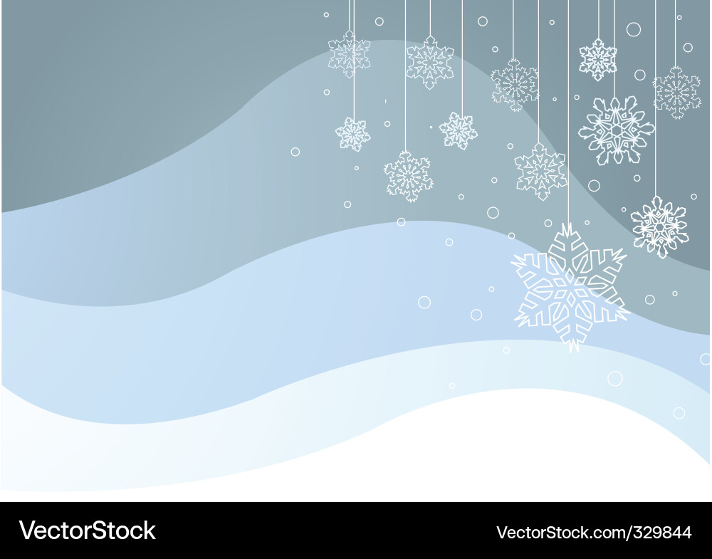 Winter Snowflake Background Vector Image