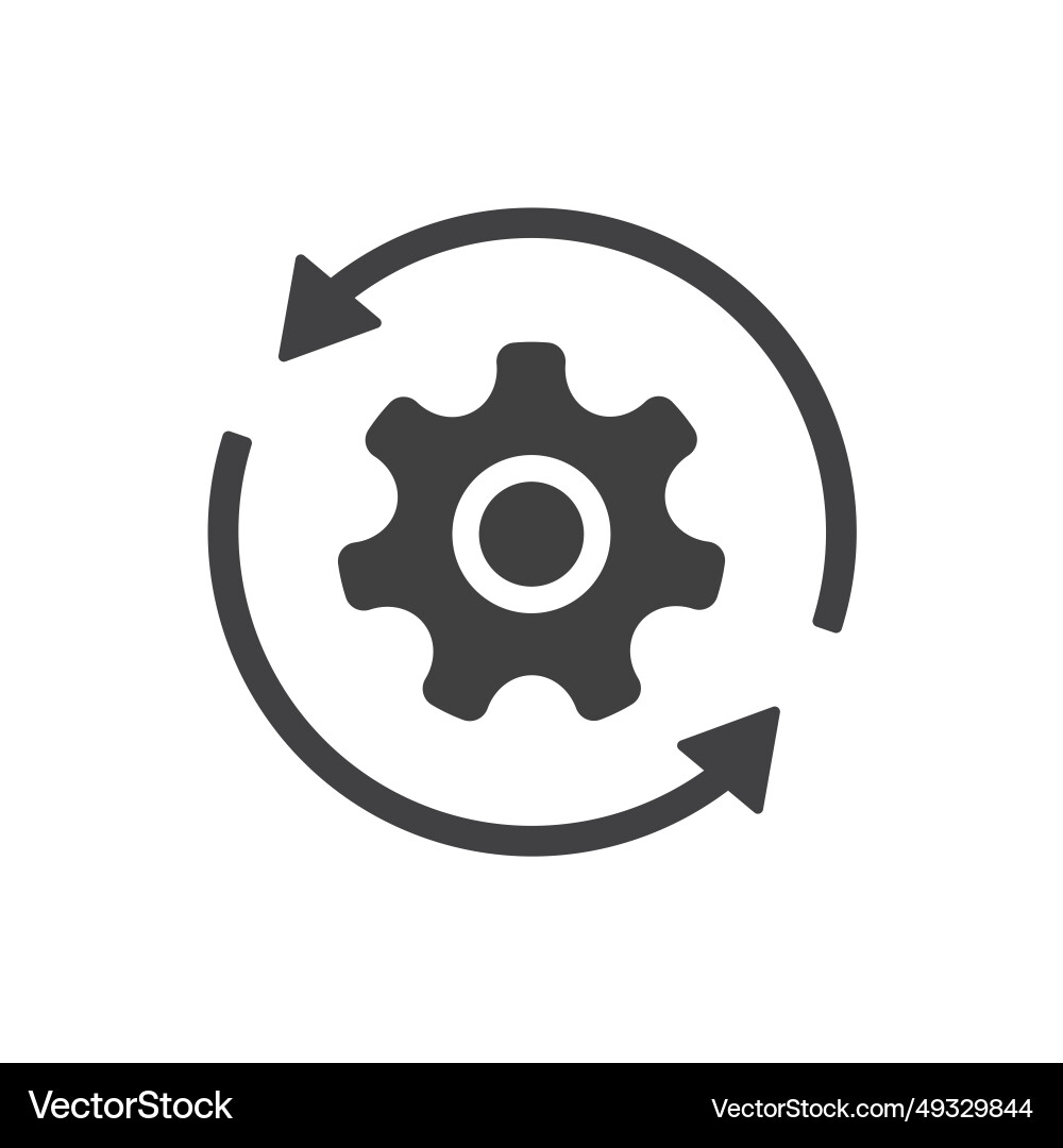 Workflow icon operations procedure cog gear work Workflow icon operations procedure cog gear work vector image