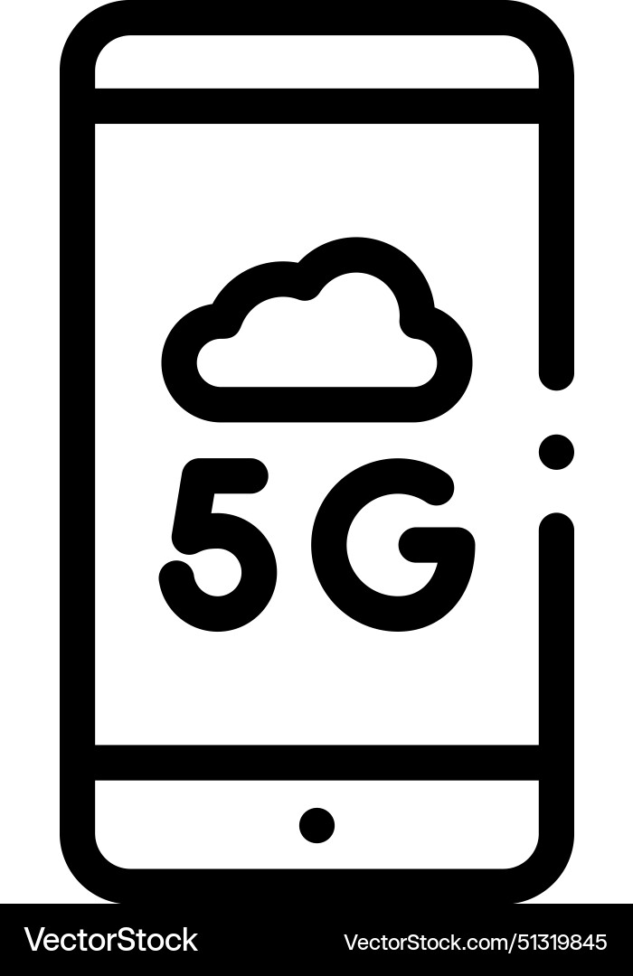 5g icon thin linear style design isolated 5g icon thin linear style design isolated vector image