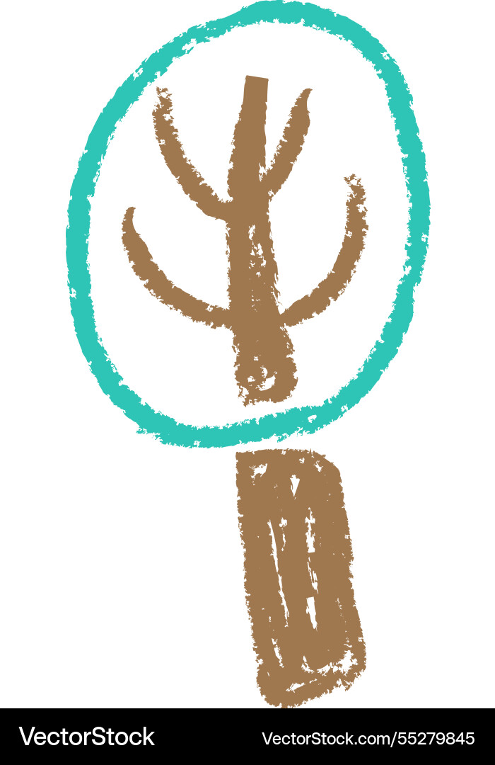 Childish scribble tree Childish scribble tree Vector Image