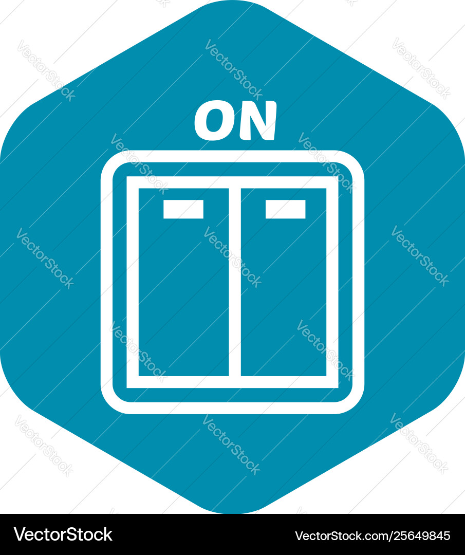 Light switch icon simple style Light switch icon simple style Vector Image
