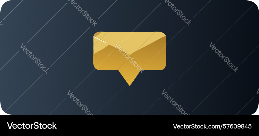 Message icon button digital communication element vector image