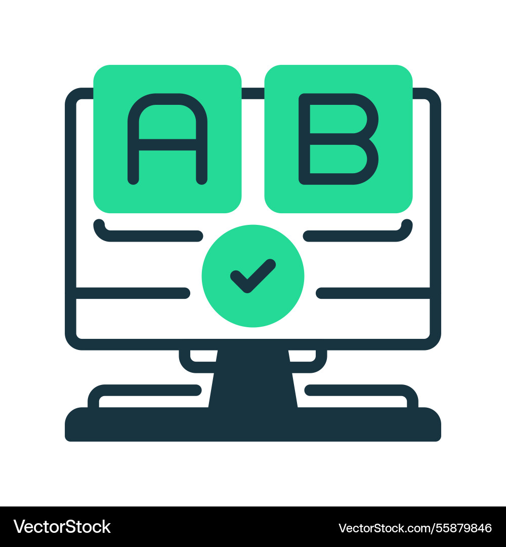 Ab testing line icon linear style sign for mobile Ab testing line icon linear style sign for mobile vector image