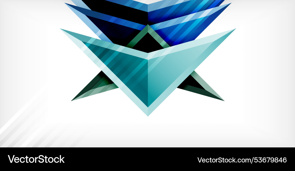 Abstract background color triangles and arrows Vector Image