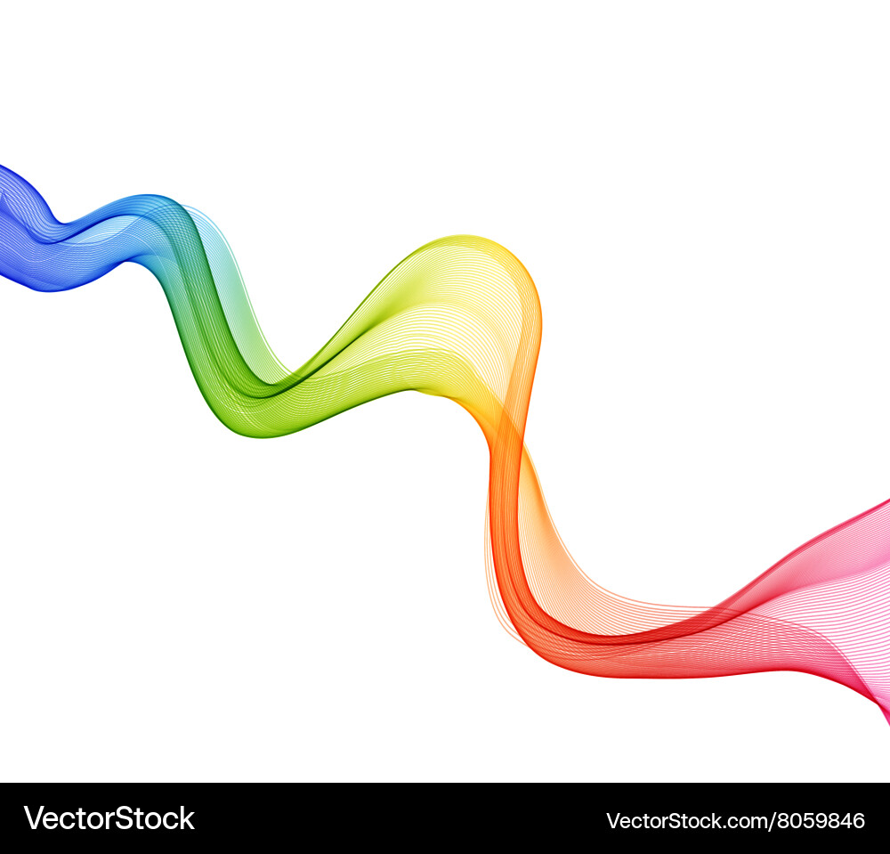 Abstract color wave design element vector image