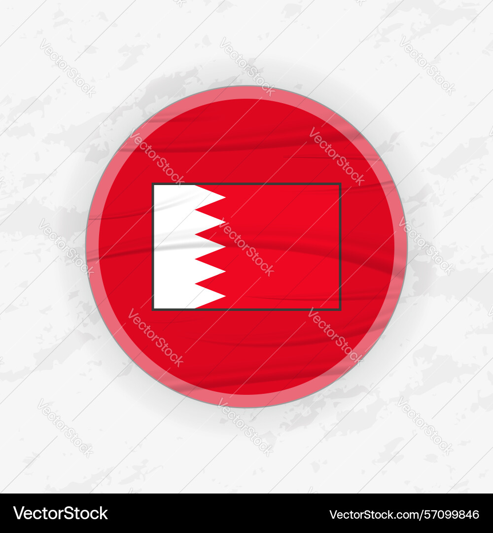 Bahraini flag in a circular emblem design Bahraini flag in a circular emblem design Vector Image