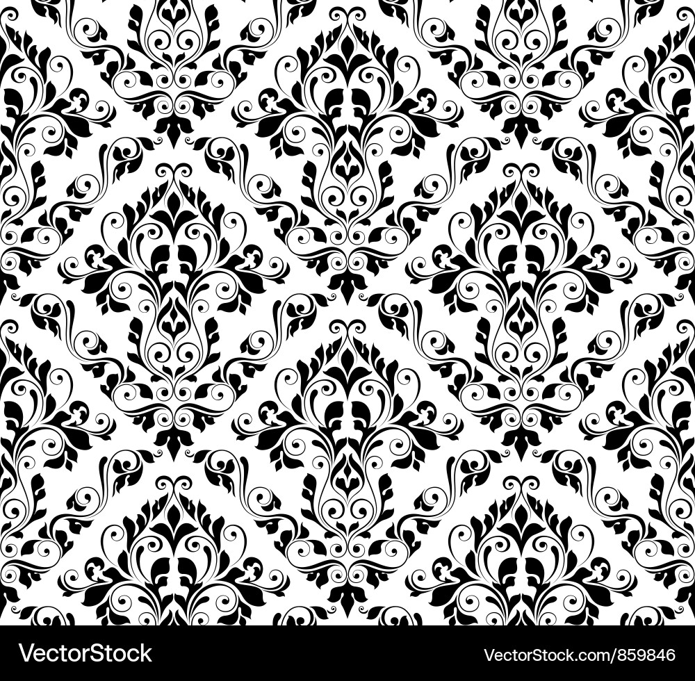Damask seamless pattern vector image