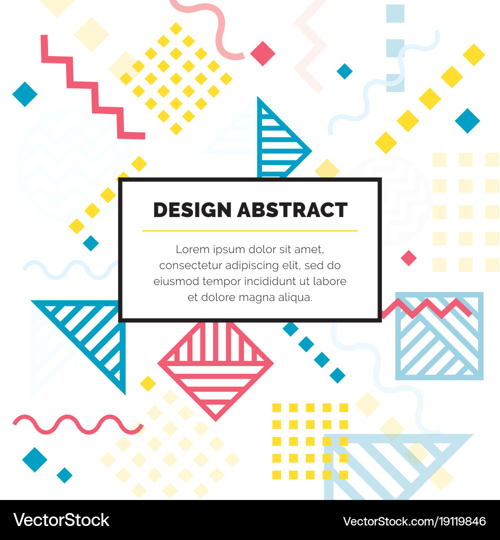 Design abstract geometric pattern and background Vector Image