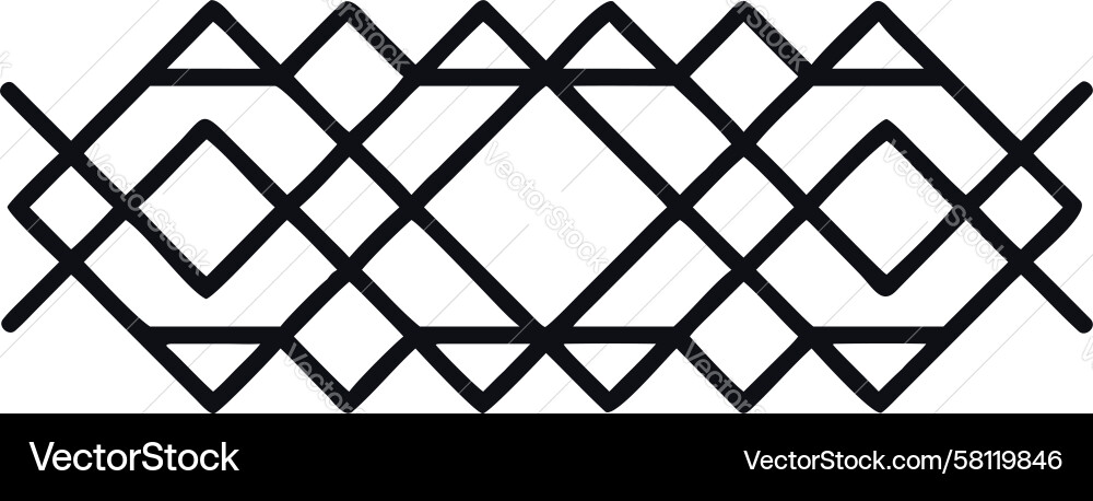 Dynamic Diamond Interlock Pattern Vector Image